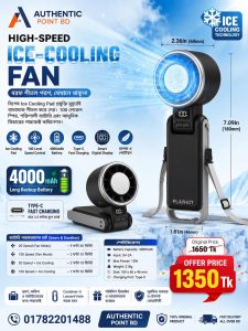 high speed handheld ice cooling fan