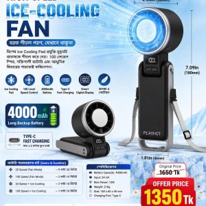 high speed handheld ice cooling fan